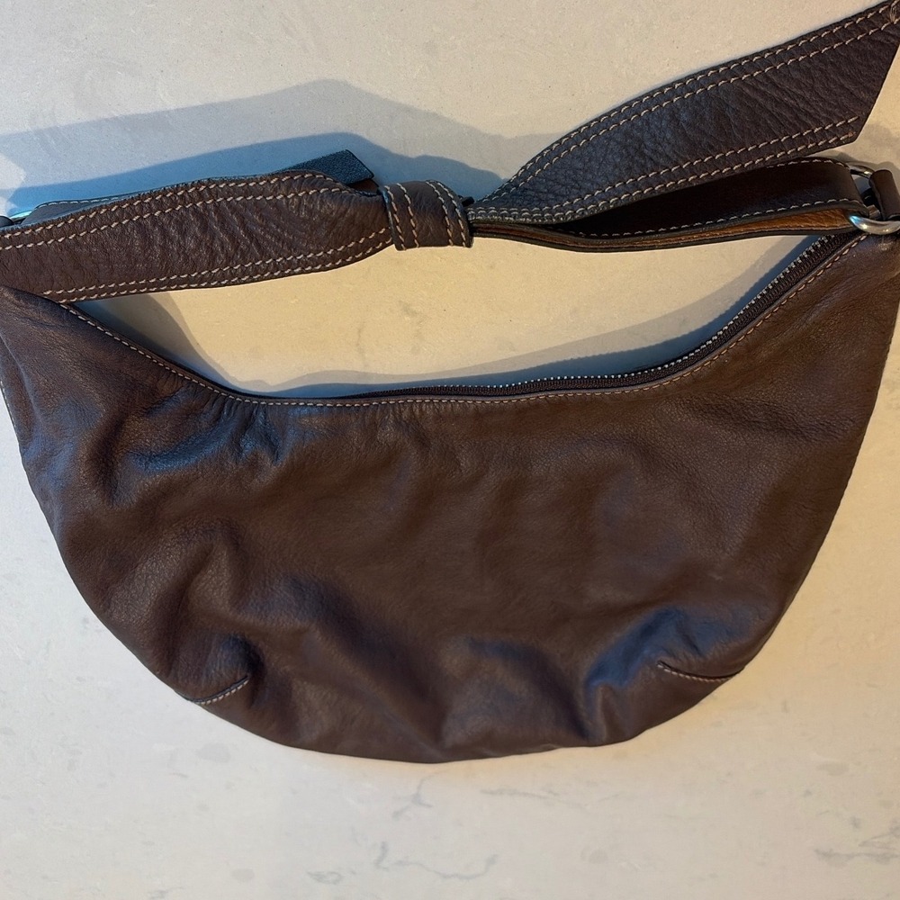 Sigrid Olsen Hobo Bag Women Large Brown Leather Slouchy Shoulder Boho Minimalist - Picture 5 of 7